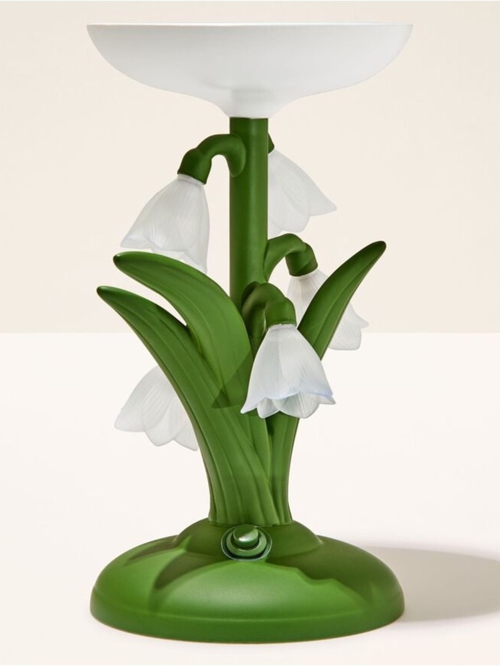 🌷BATH & BODY WORKS~Snowdrop Dream Light-Up Pedestal Candle Holder